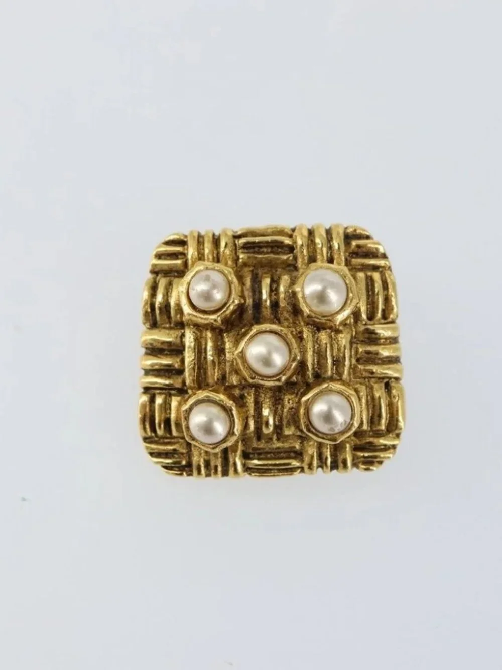 CHANEL Earring metal Gold CC Auth ka1109 - Picture 8 of 11